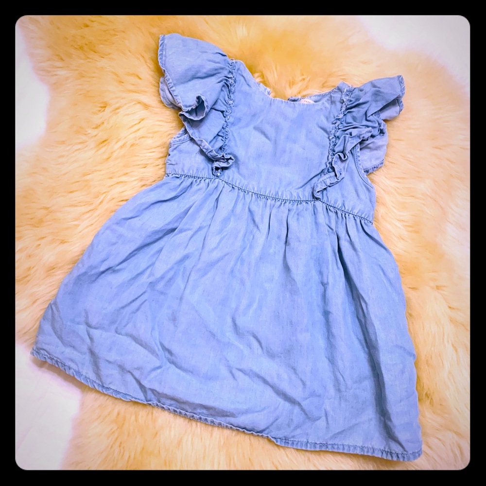 Zara toddler blue dress w/short flutter sleeves